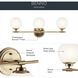 Benno 3 Light 24.5 inch Champagne Bronze Bath Bracket Wall Light, 3 Arm